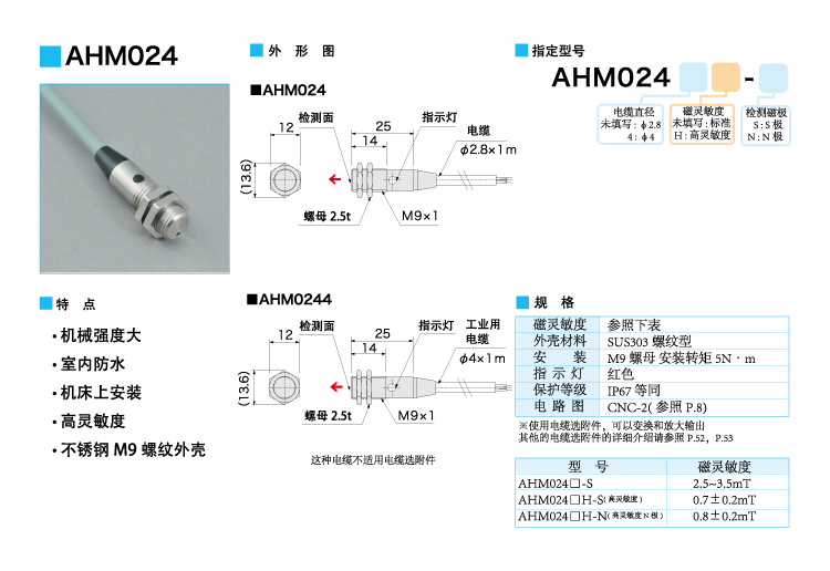 磁性傳感器AHM024--